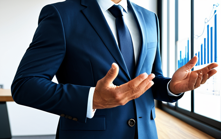A focused professional, fully clothed in a modest business suit, confidently standing in a modern, sunlit office. In the background, a digital screen subtly displays professional marketing analytics and a framed certification. The atmosphere is aspirational and forward-looking, emphasizing continuous growth and expertise. Perfect anatomy, correct proportions, natural pose, well-formed hands, proper finger count, natural body proportions, professional photography, high quality, safe for work, appropriate content, professional dress.