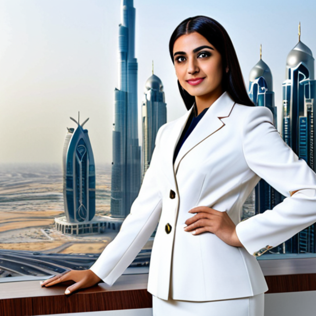 Modern Business in Dubai**

"A confident Arab businesswoman, fully clothed in a stylish, modest business suit, standing in a modern office overlooking the Dubai skyline, appropriate attire, safe for work, perfect anatomy, natural proportions, professional corporate photography, high quality, family-friendly."

**