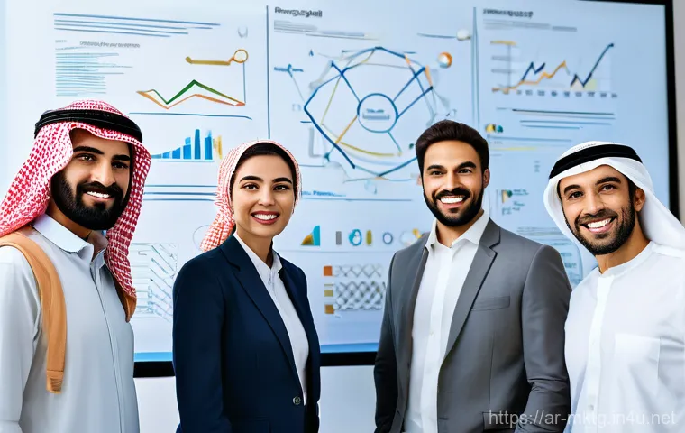 마케팅관리사 시험 주제별 공부법 - **Prompt 1: Strategic Marketing Vision**
A dynamic, eye-level shot of a diverse team of 5-7 mark...